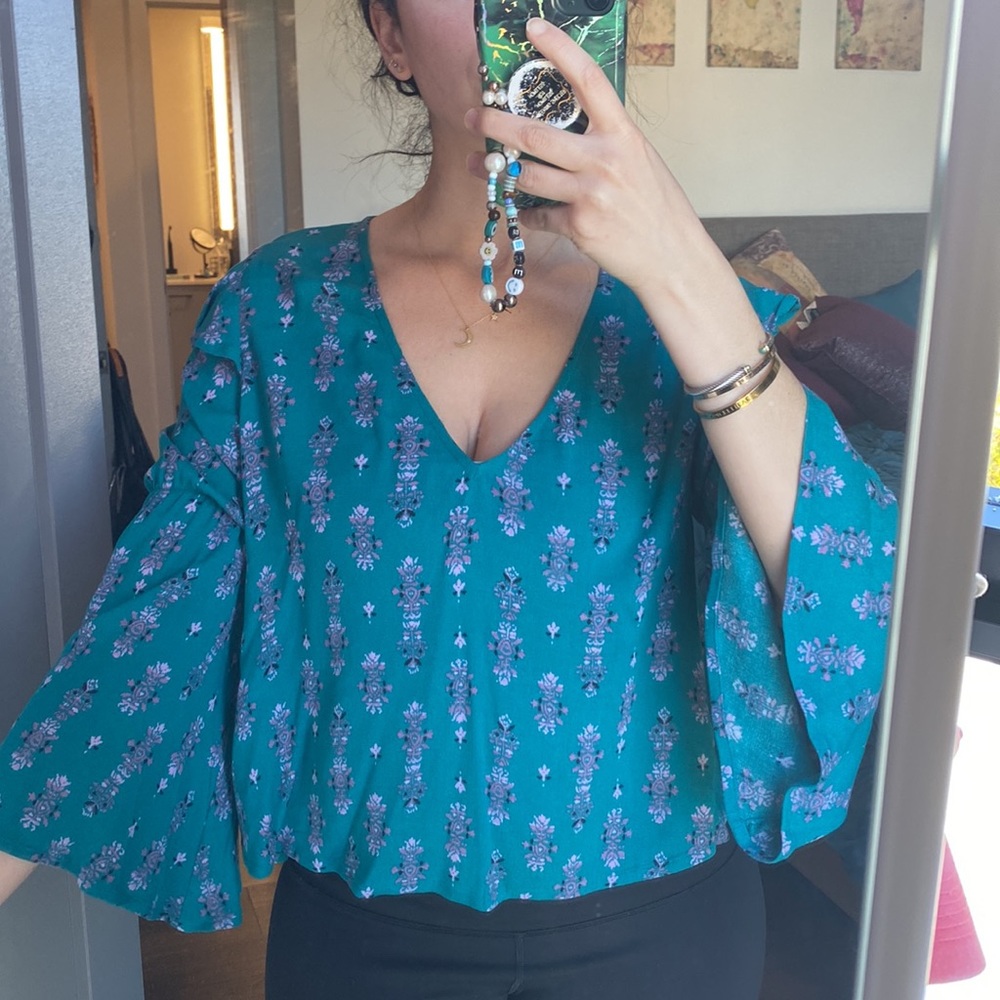 BP teal boho blouse - Picture 4 of 9
